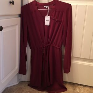 Naked Zebra maroon dress