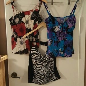3 bathing suit tops size 14
