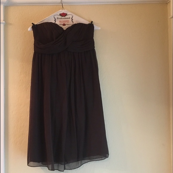 🆕 $220 J. Crew brown strapless Taryn dress - Picture 2 of 4