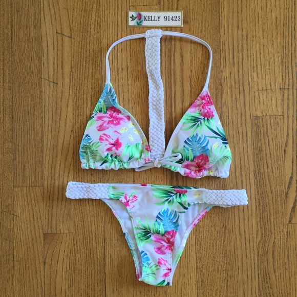 acacia swimwear Other - Brand new floral T-back braided bikini set