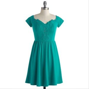 ModCloth It's a Done Teal Dress