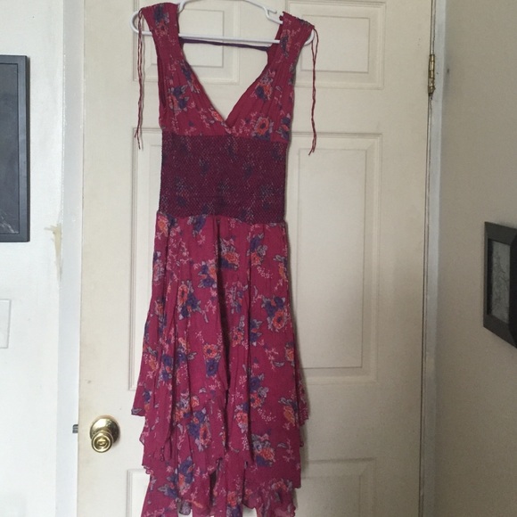 Free People Sleeveless Floral Print Dress