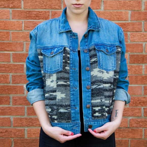 NWT Camo Denim Jacket