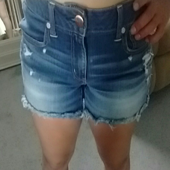 American eagle denim x midi shorts