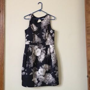 Navy blue Eliza J dress with flowers