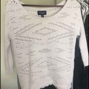 Knitted American Eagle Cream Sweater