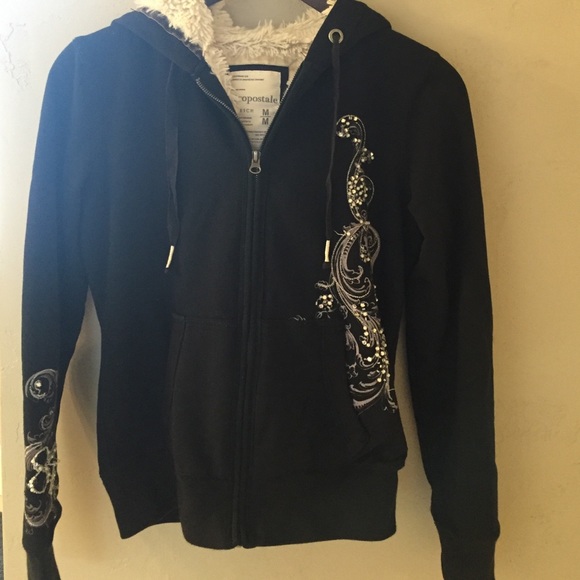 Aeropostale Tops - Aeropostale hooded zip-up with beading