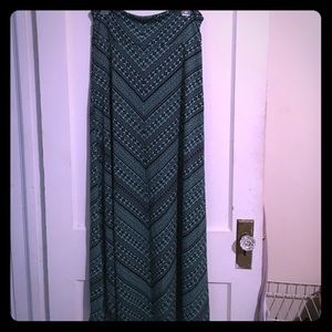 Maxi Skirt. Green & Black. ON HOLD UNTIL 6/3/16