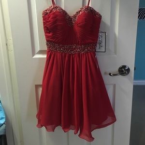 Red formal dress