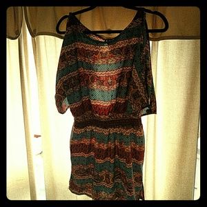 Peppermint Seventies Style Patterened Dress