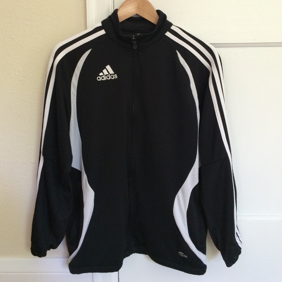 Adidas Black and White Zip Up