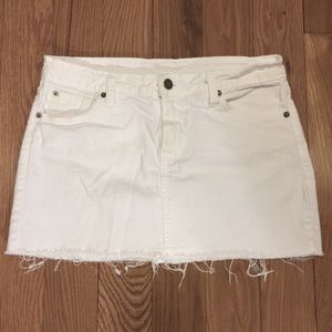 Urban Outfitters Lux White Denim Skirt