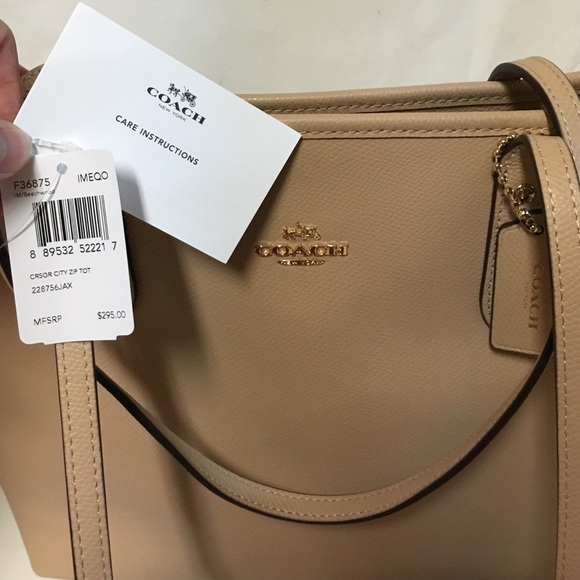 🎀flash sale~coach city zip tote nude - Picture 3 of 4