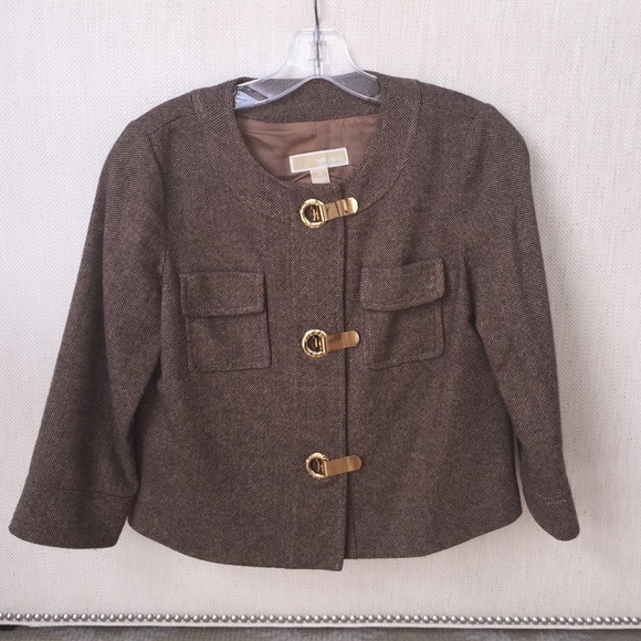 MICHAEL by Michael Kors 3/4 sleeved tweed jacket