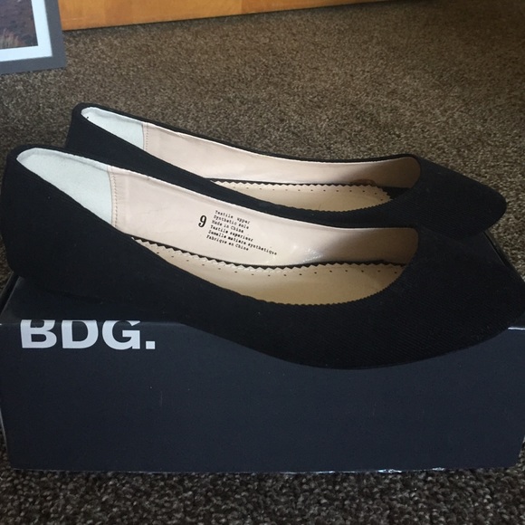 BDG Black Corduroy Flats
