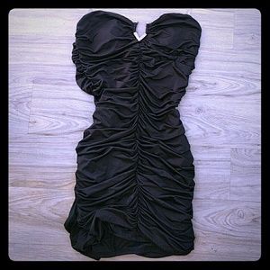 Black Vegas dress with rhinestone accent