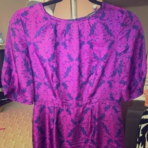 Silk Banana Republic Purple Printed Dress