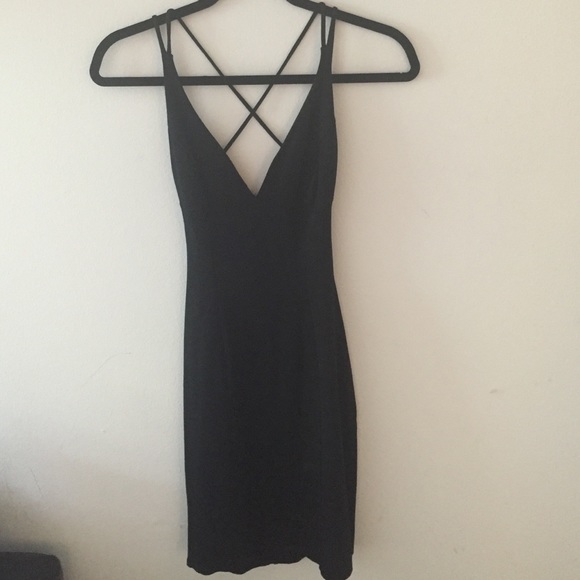 Plunge bodycon, strappy backed going out dress