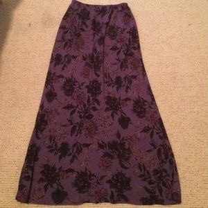 Muted long purple skirt
