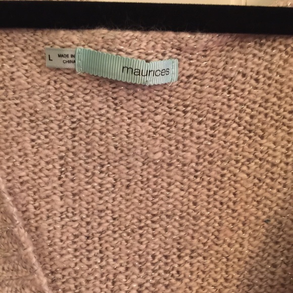 Tan and sparkle thread hooded sweater - Picture 2 of 3