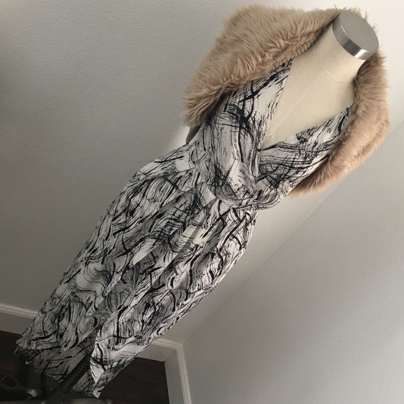 White/black high low dress - Picture 2 of 4