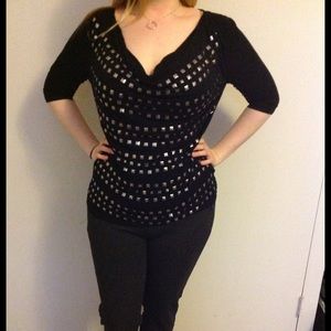 Armani Exchange studded top