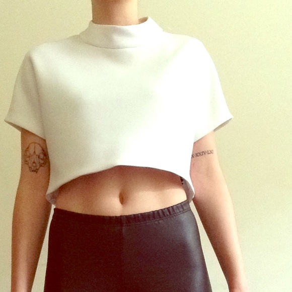 White crop top