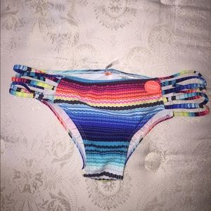 Multi colored low rise bikini bottoms