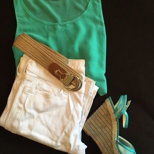 J Brand white denim jeans