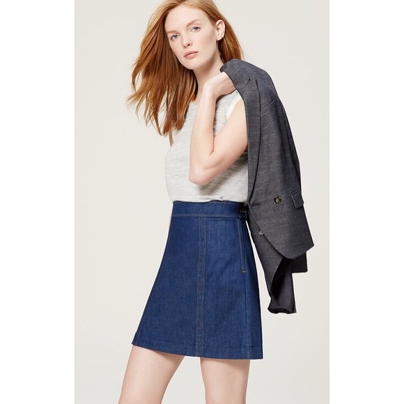 -LOFT DENIM MINI SKIRT-