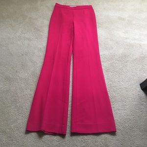 DVF High Waisted Fuchsia Flare Pant Size 4