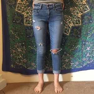 Super Skinny Ripped American Eagle Jeans