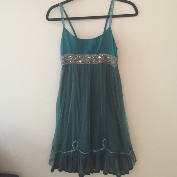 Free people empire waist, jeweled dress