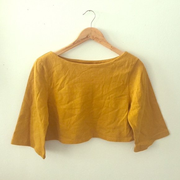 Mustard yellow HM Crop top