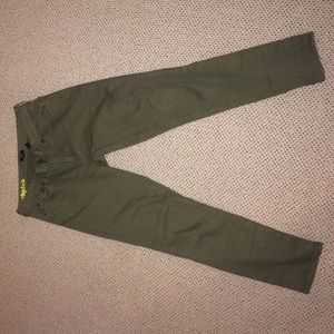 Forest green skinny jeans