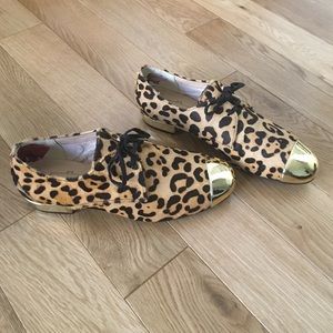 Ted baker leather animal /leopard print Oxford