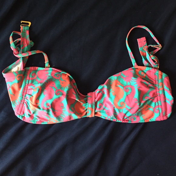 Lilly Pulitzer Seahorse Bandeau Bathing Suit Top