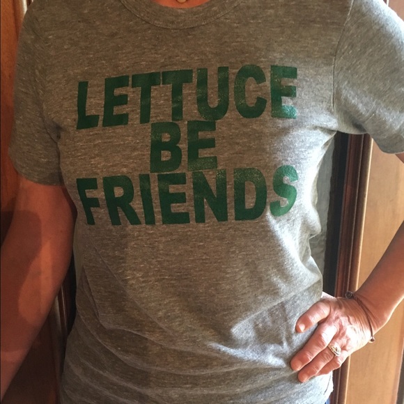"Lettuce be friends" athletic gray tee - Picture 1 of 2