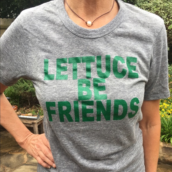 "Lettuce be friends" athletic gray tee - Picture 2 of 2