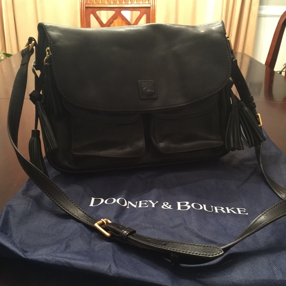 Dooney & Bourke Florentine Foldover Black Handbag