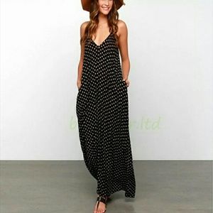 Long Polka Dot Maxi Dress