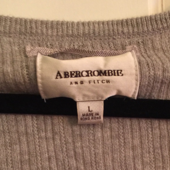 Gray button down light sweater. - Picture 2 of 3
