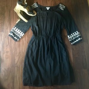 Old Navy Black Cotton 1/2 Sleeve Dress