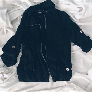 Black Thin Spring Coat