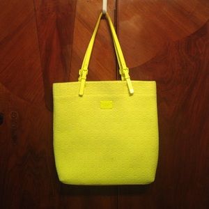 Michael Kors Neoprene Tote - Neon Yellow