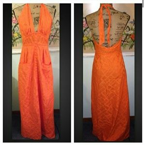 Pre-owned Catherine Malandrino Halter Maxi Dress