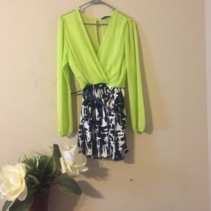 Neon green romper
