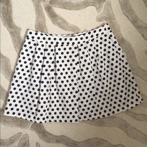White/Black Polka Dot Skirt