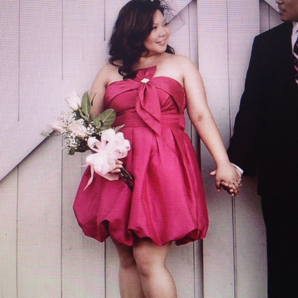 Hot pink/Fuchsia mini dress