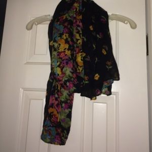 Floral patterned scarf